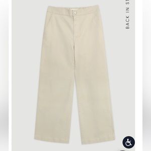 Wide leg twill cropped pants from oak and fort